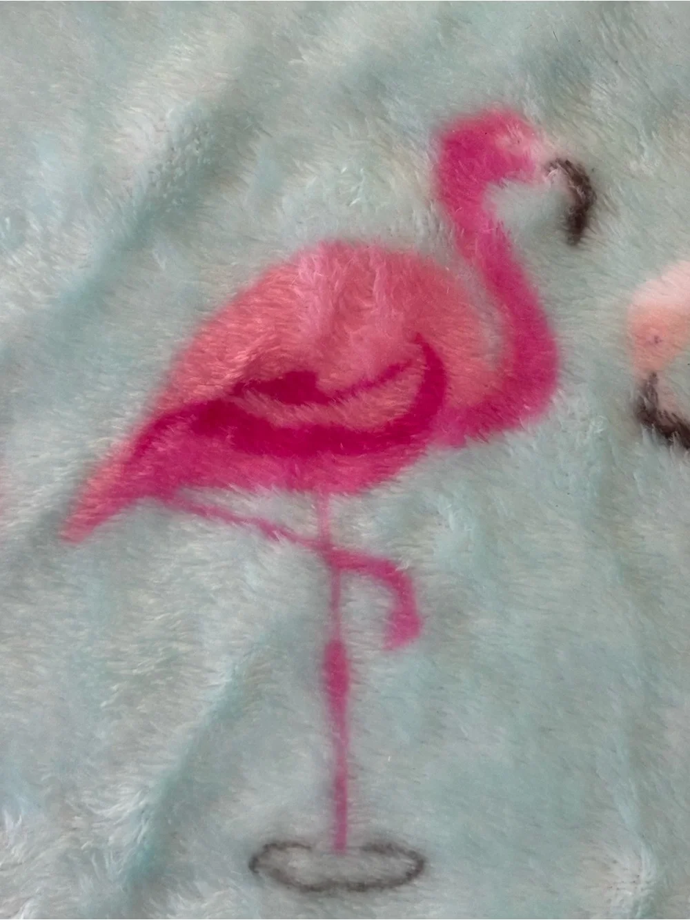 JCPenney Home Plush Flamingo Throw Blanket Aqua Pink 48” x 65” Soft